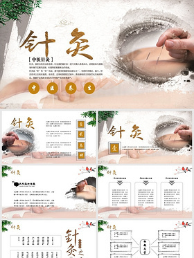 中草藥中醫(yī)針灸PPT模板